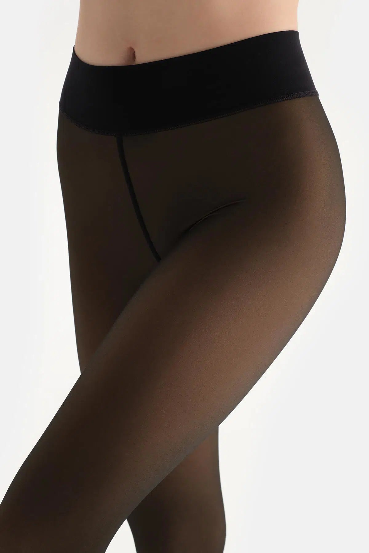 Siyah Görünümlü Premıum Termal Külotlu Çorap