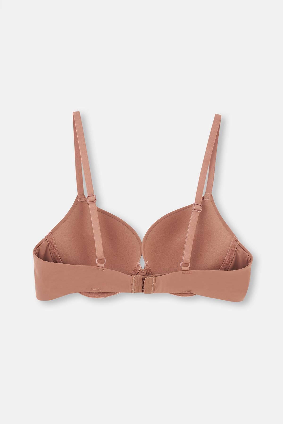 Kahverengi Blossom Balenli Push-Up Sütyen