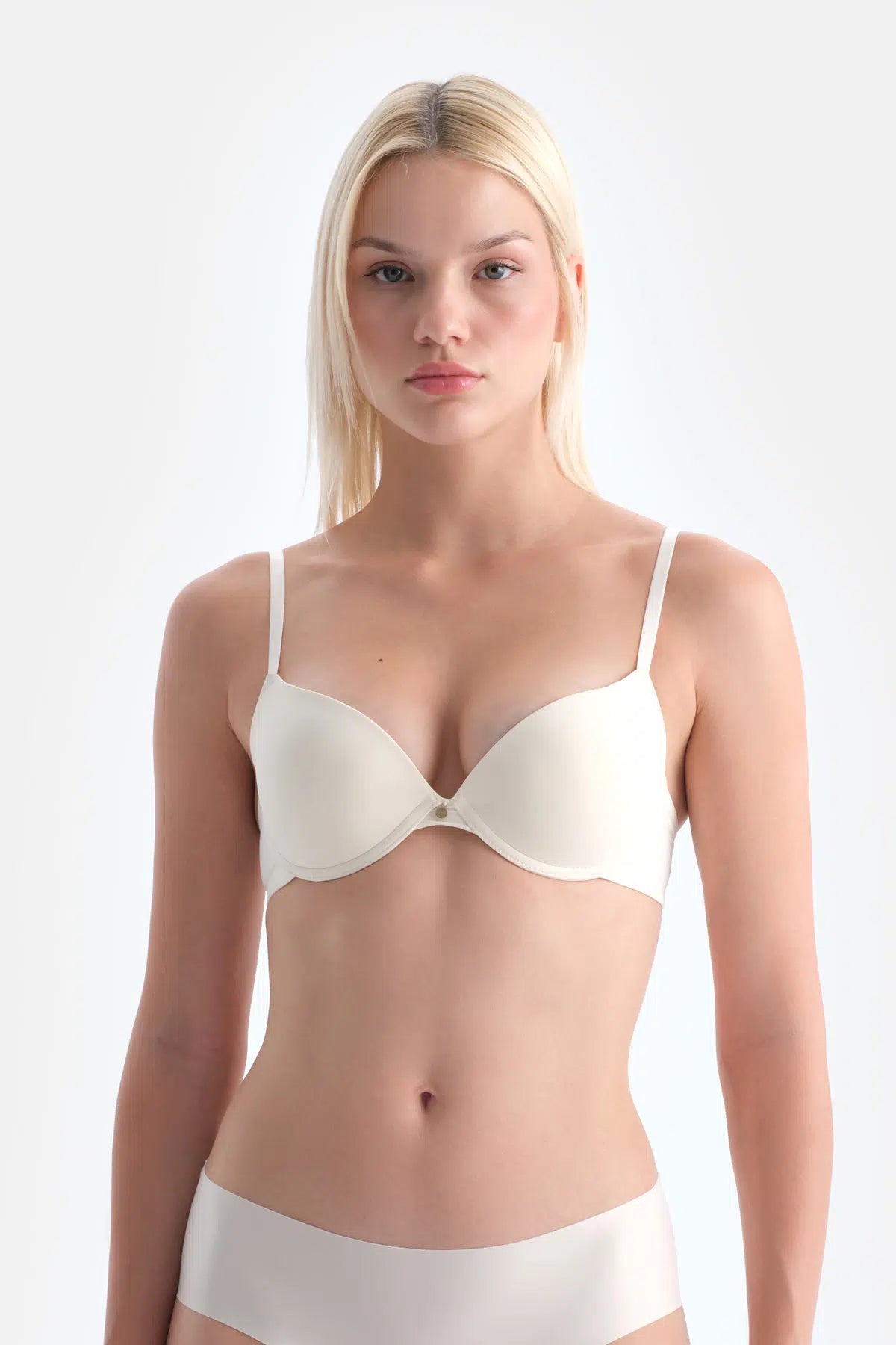 Ekru Blossom Balenli Push-Up Sütyen