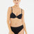 Siyah Blossom Balenli Push-Up Sütyen