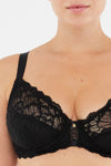 Siyah Poppy Dantel Detaylı Toparlayıcı Sütyen