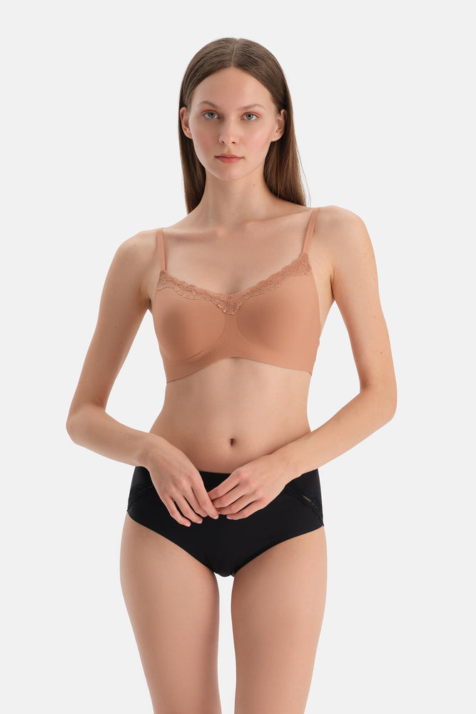 Kahverengi Suzıe Balensiz Dikişsiz Sütyen