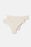 Ekru 2'li Modal Thong Külot