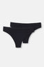 Siyah 2'li Modal Thong Külot