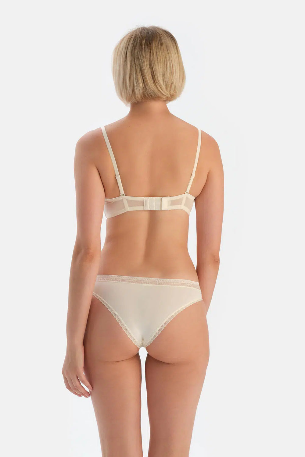 Ekru Aksesuar Detaylı Micro Polyamıde 2'li Brazıllıan