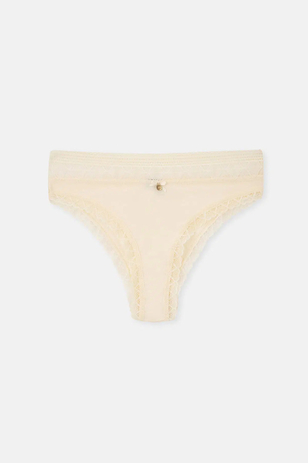 Ekru Aksesuar Detaylı Micro Polyamıde 2'li Brazıllıan