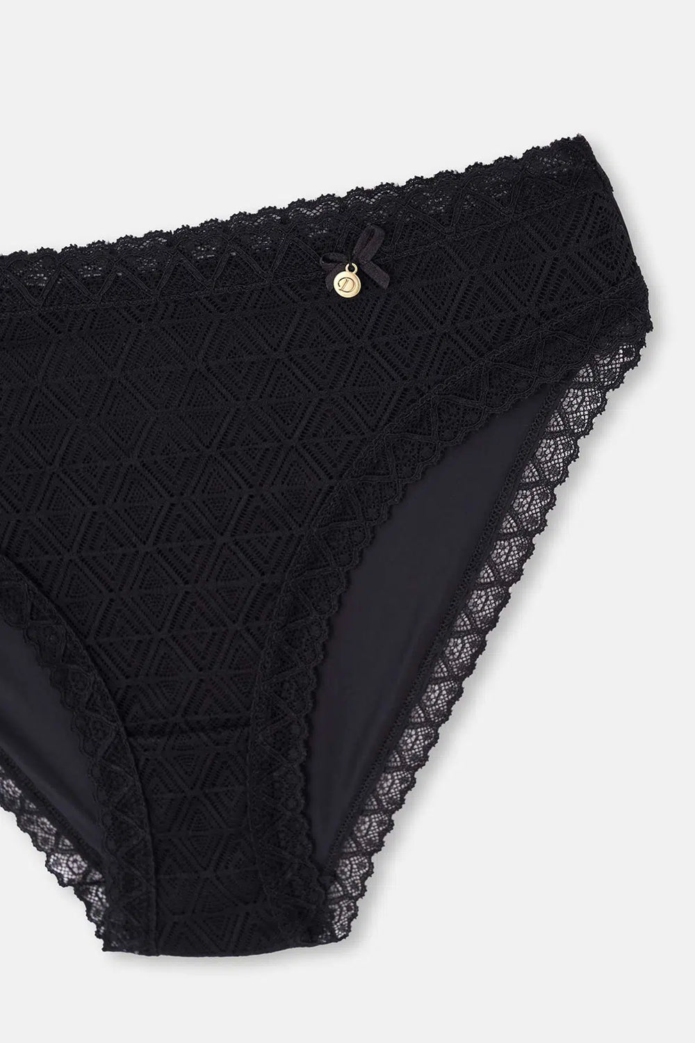 Siyah 2'Li Aksesuar Detaylı Brief Külot