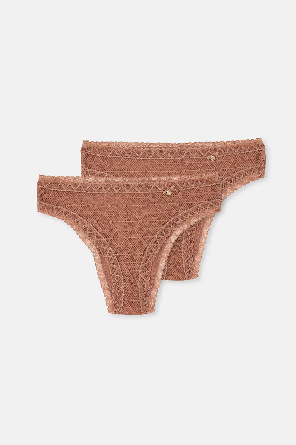 Kahverengi 2'li Aksesuar Detaylı Brazilian