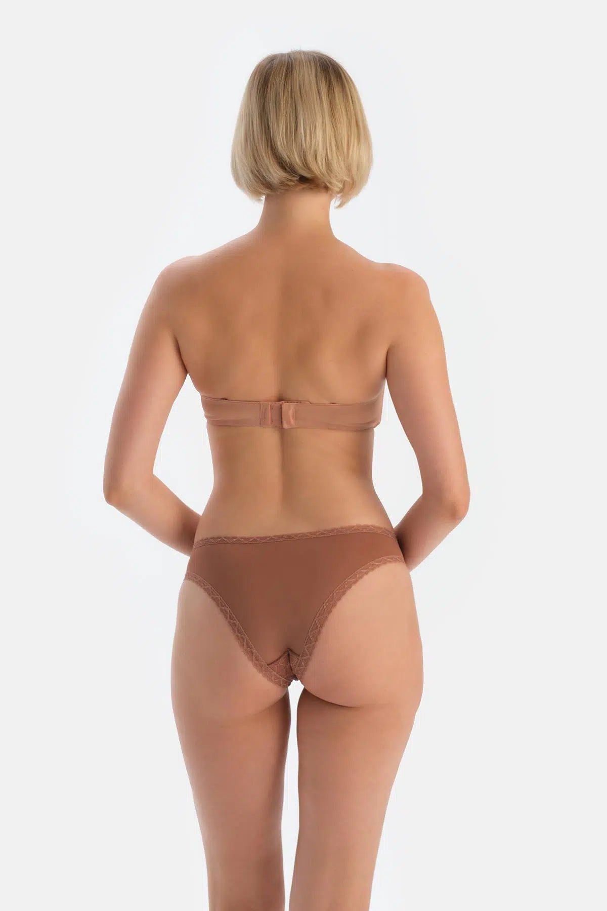 Kahverengi 2'li Aksesuar Detaylı Brazilian