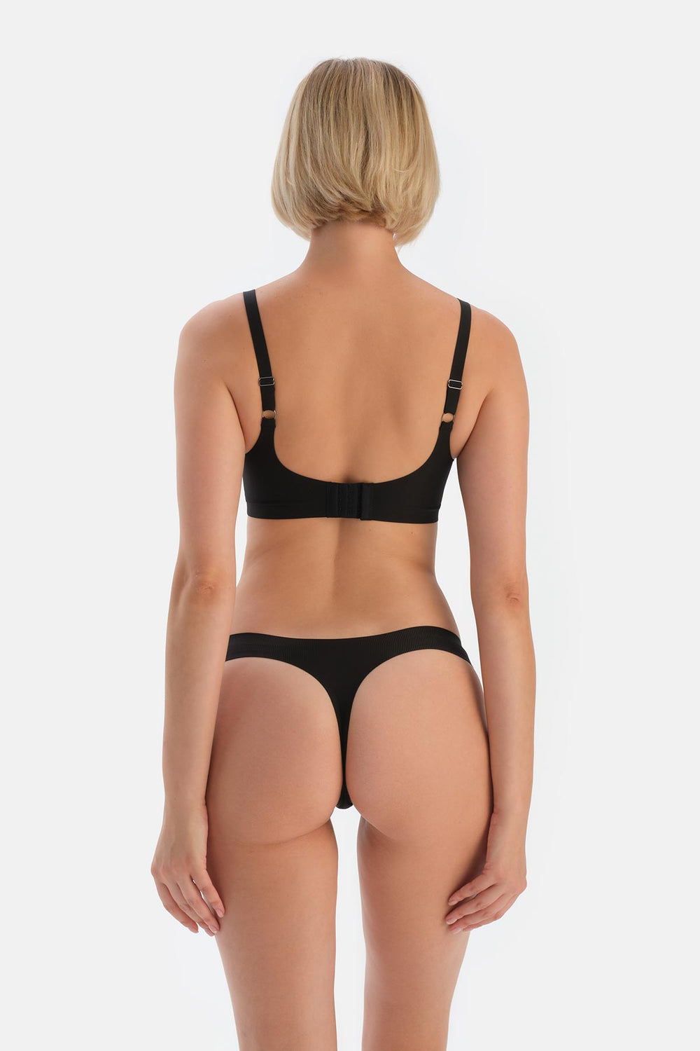 Siyah Kaşkorse Thong Külot