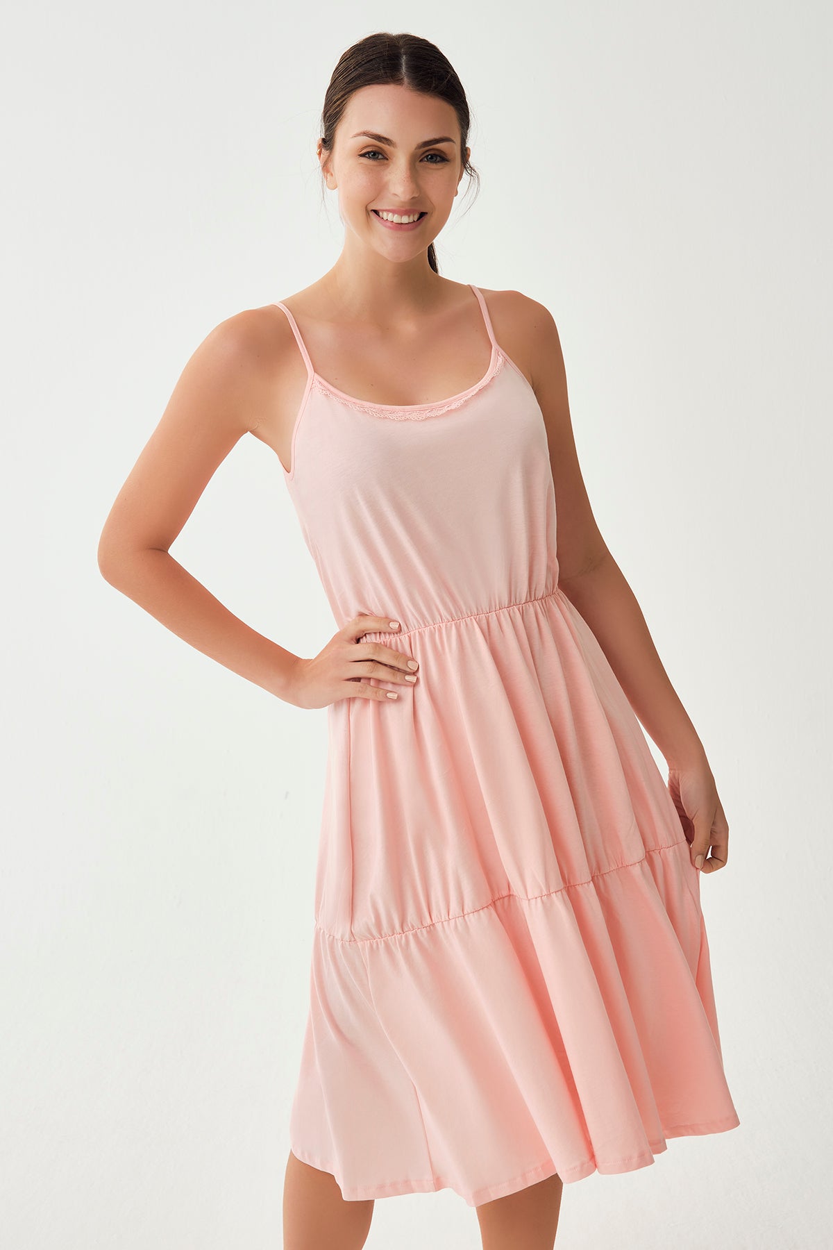 Mercan Askılı Elbise Pareo