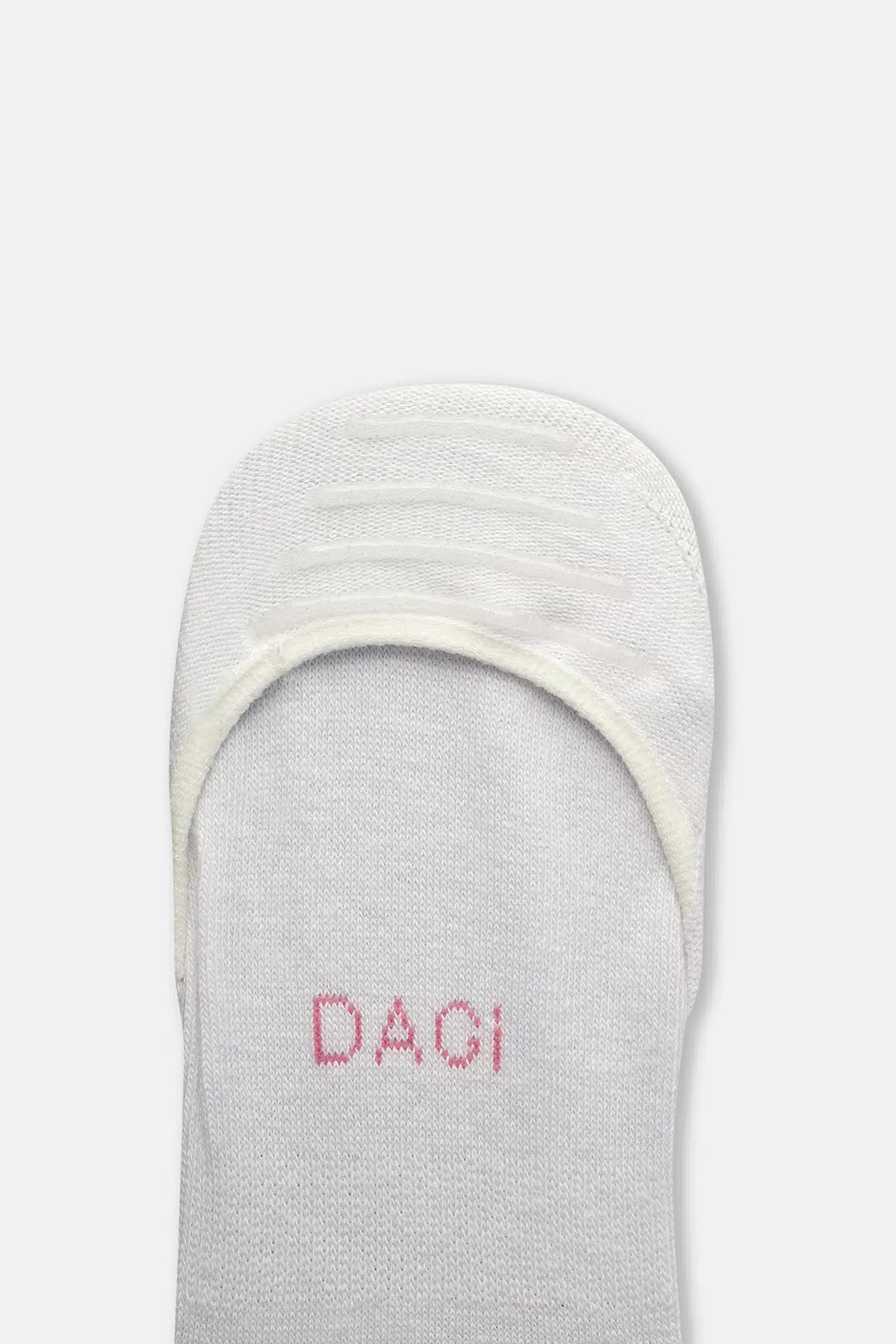 Beyaz Kadın Pamuk Desenli Görünmez Çorap