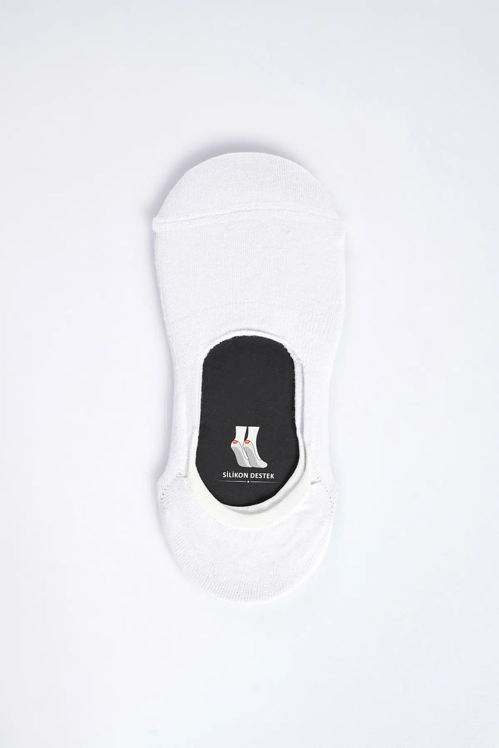 Beyaz Kadın Pamuklu Görünmez Çorap