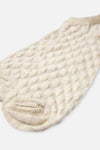 Ekru Melanj Kadın Dokulu Patik Çorap