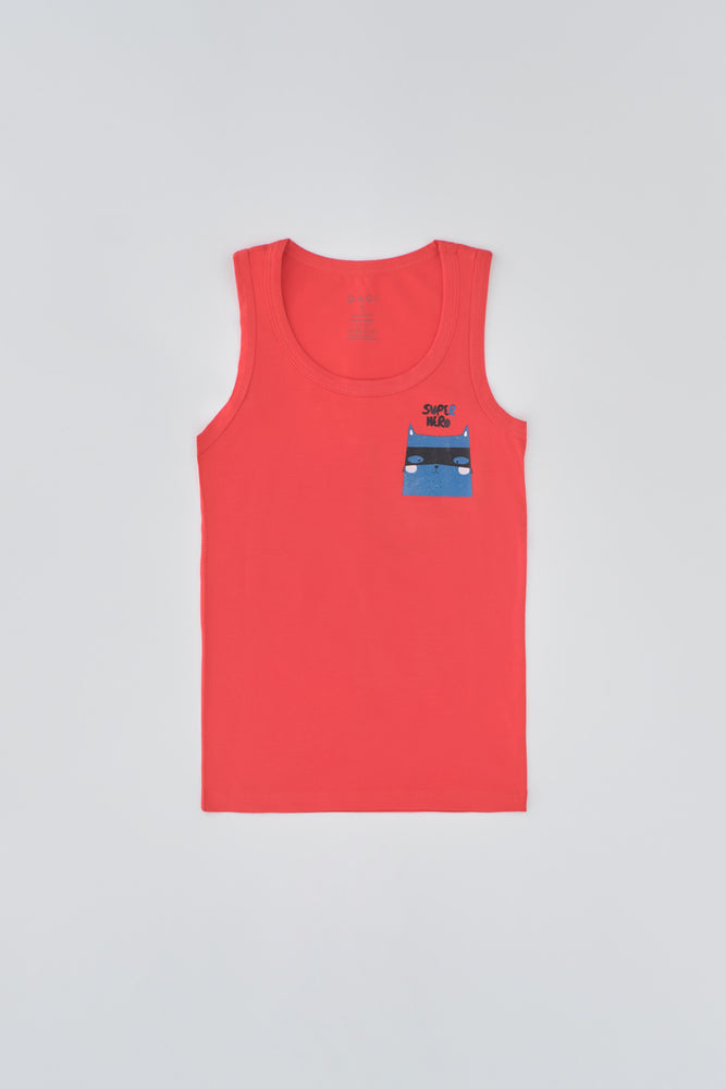 Kırmızı Compact Super Hero Baskılı Erkek Çocuk Atlet