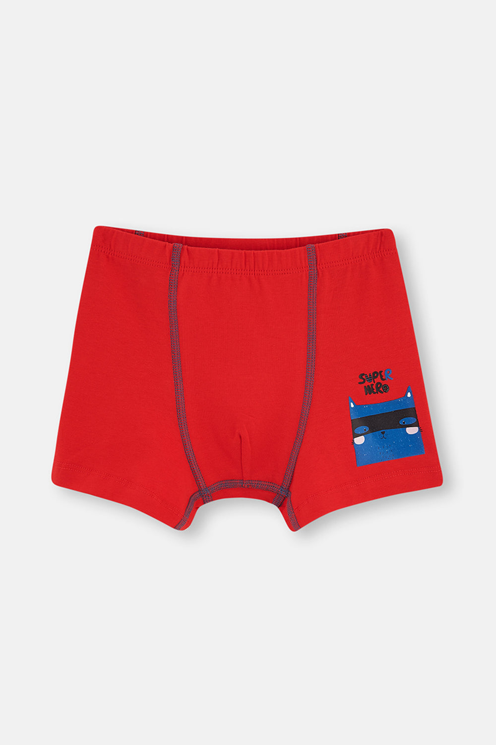 Kırmızı Super Hero Baskılı Boxer