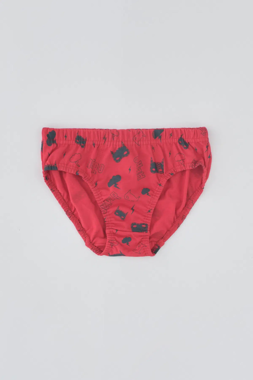 Kırmızı 2 Li Emprime Erkek Çocuk Slip Külot