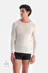 Ekru Modal Kaşmir Bisiklet Yaka Uzun Kollu Üst