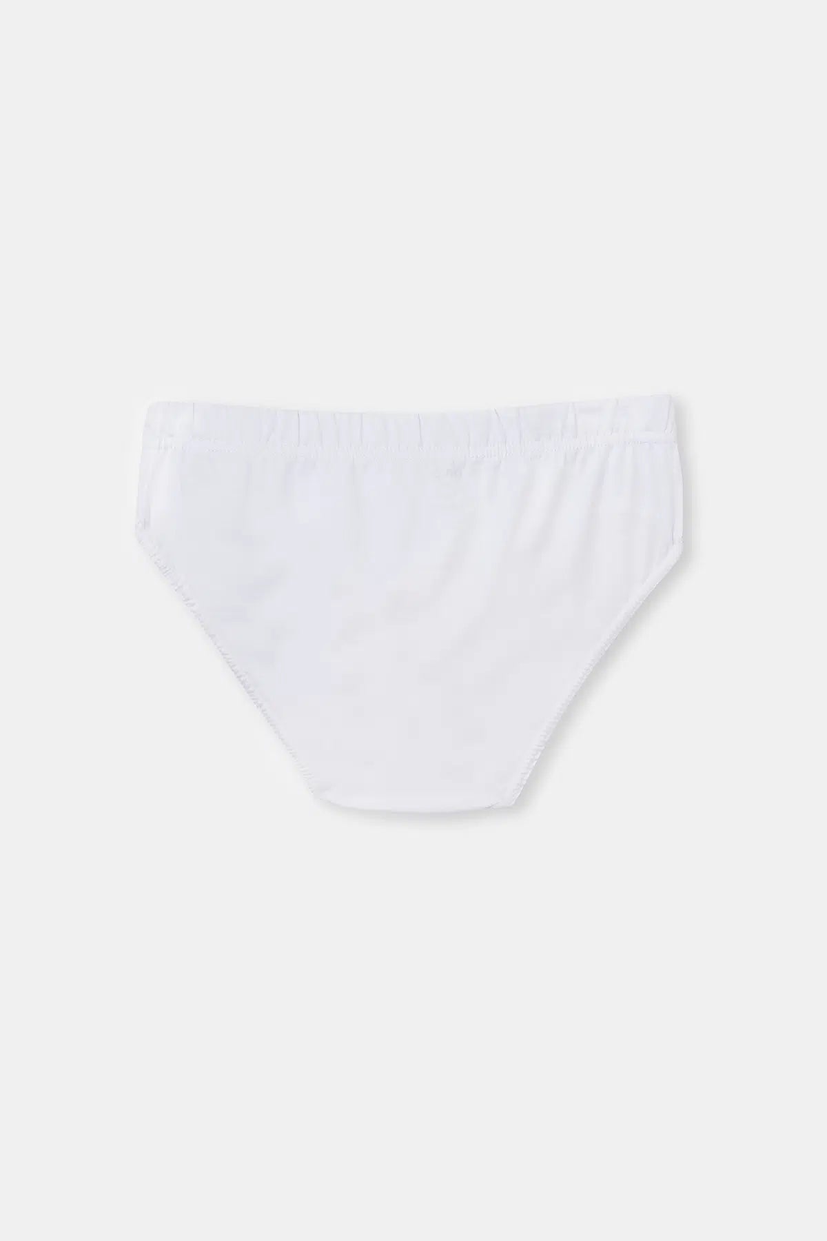 Beyaz Penye 2'li Pamuklu Slip Külot