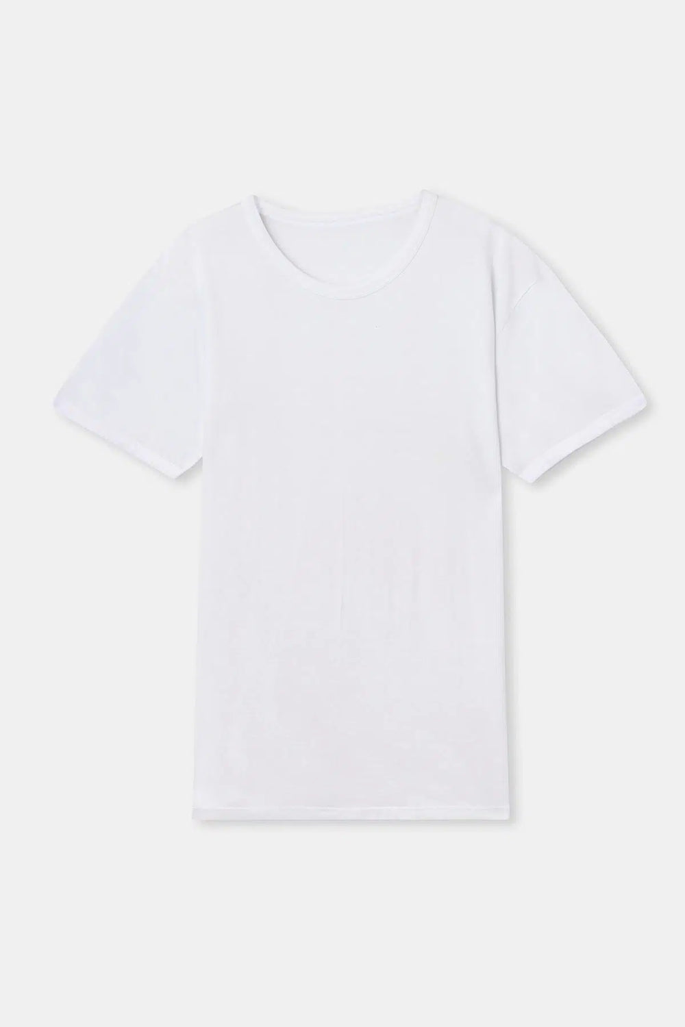 Beyaz Sıfır Yaka Erkek 2'li T-Shirt