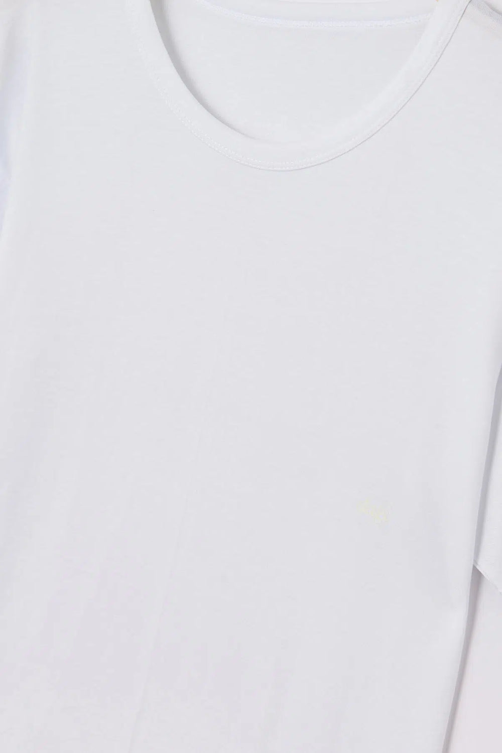 Beyaz Sıfır Yaka Erkek 2'li T-Shirt