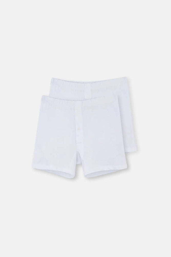 Beyaz Pamuklu 2'li Boxer