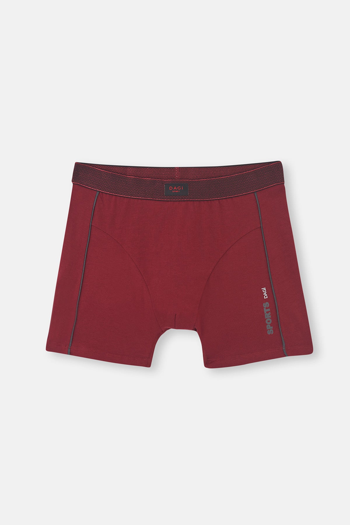Bordo Spor Pamuklu Boxer