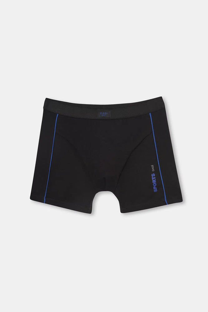 Siyah Spor Pamuklu Boxer