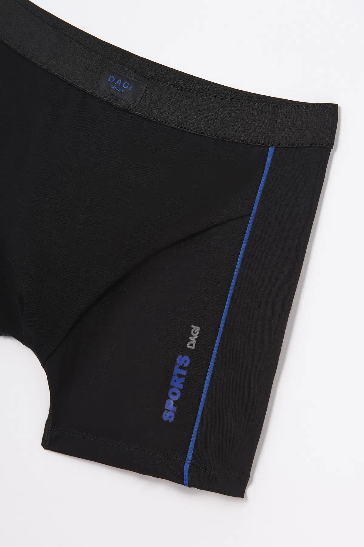 Siyah Spor Pamuklu Boxer