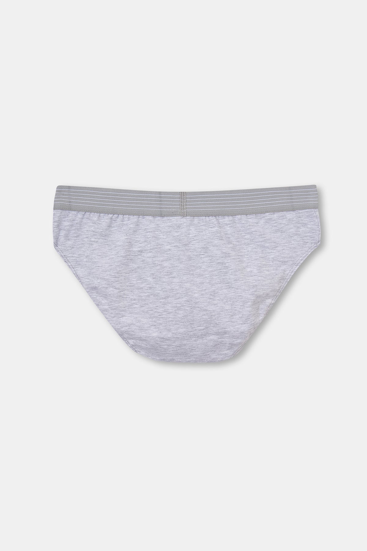 Gri Melanj Penye Compact Düz Erkek Slip Külot