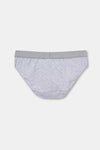 Gri Melanj Penye Compact Düz Erkek Slip Külot