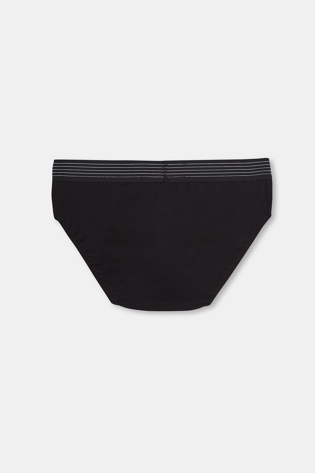 Siyah Penye Compact Düz Erkek Slip Külot