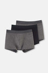 Antrasit-Siyah Compact Düz 3'lü Boxer