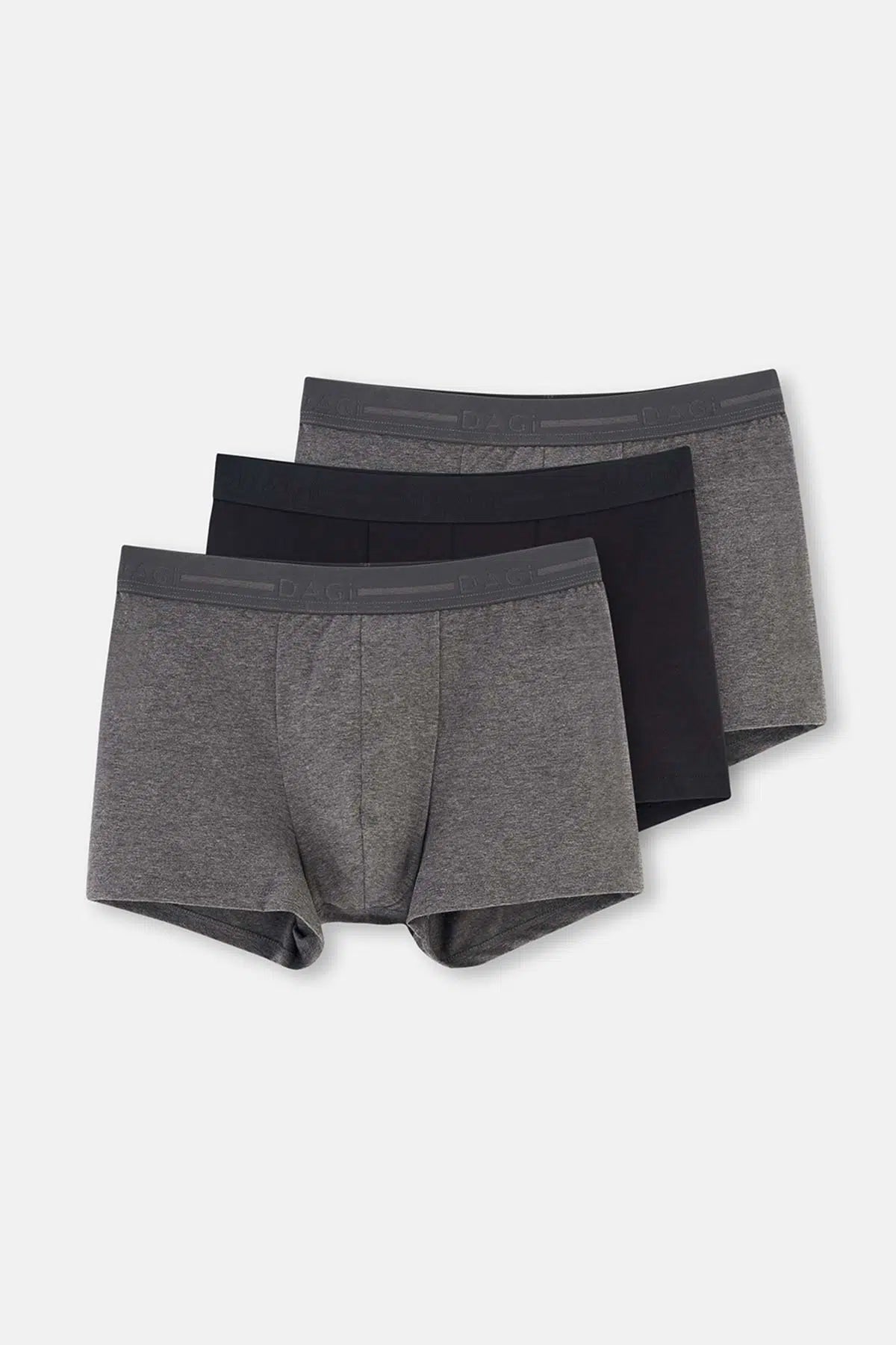 Antrasit-Siyah Compact Düz 3'lü Boxer