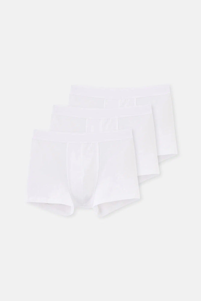Beyaz Compact Düz 3'lü Boxer