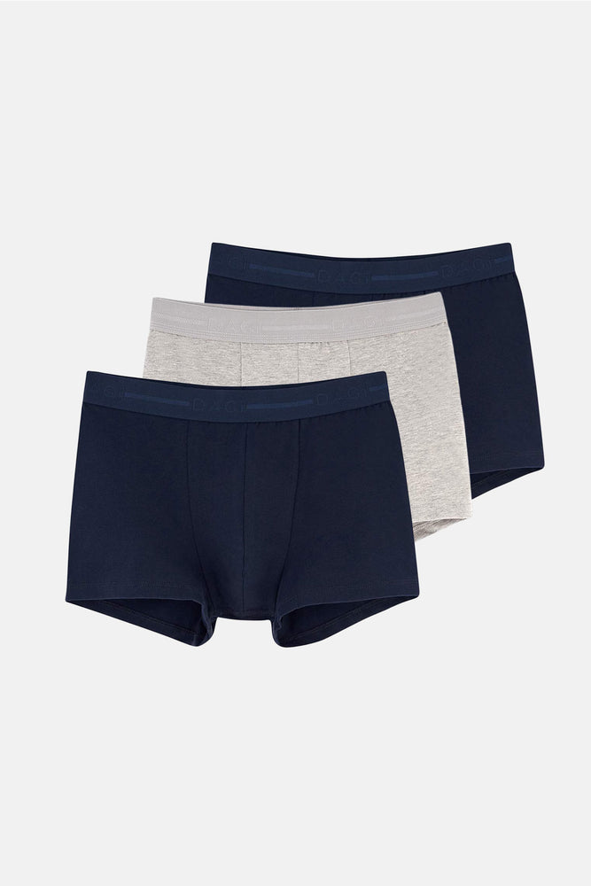 Lacivert Grimelanj Compact Düz 3'lü Boxer