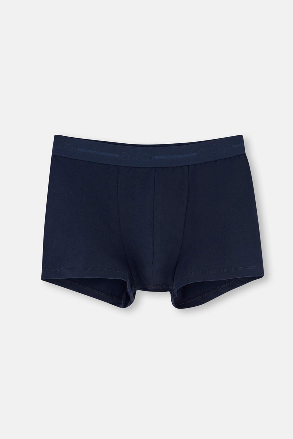 Lacivert Grimelanj Compact Düz 3'lü Boxer