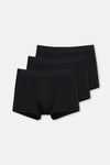 Siyah Compact Düz 3'lü Boxer