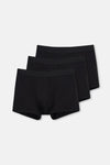 Siyah Compact Düz 3'lü Boxer