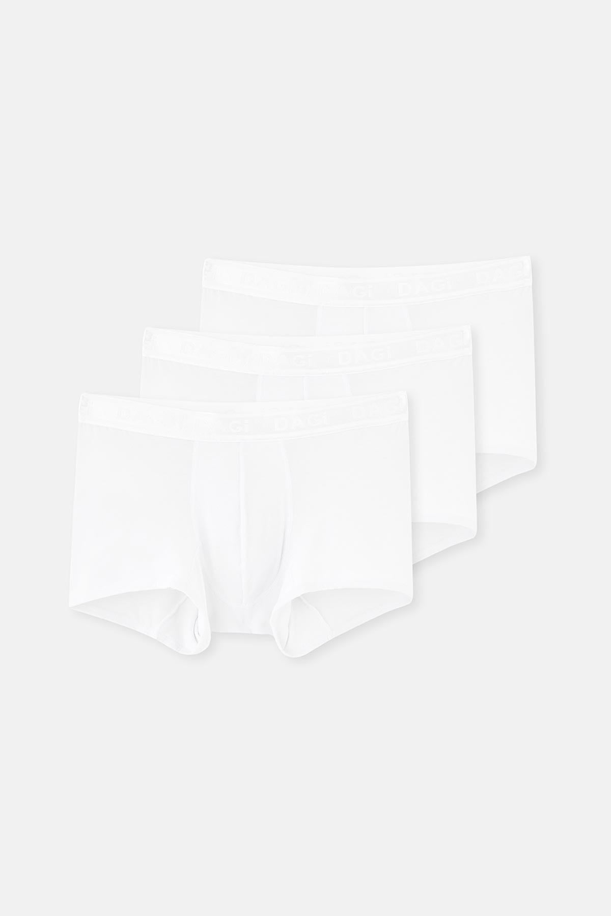 Beyaz Basic Micro Modal 3'lü Boxer
