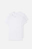Beyaz Compact O Yaka 2'li T-Shirt