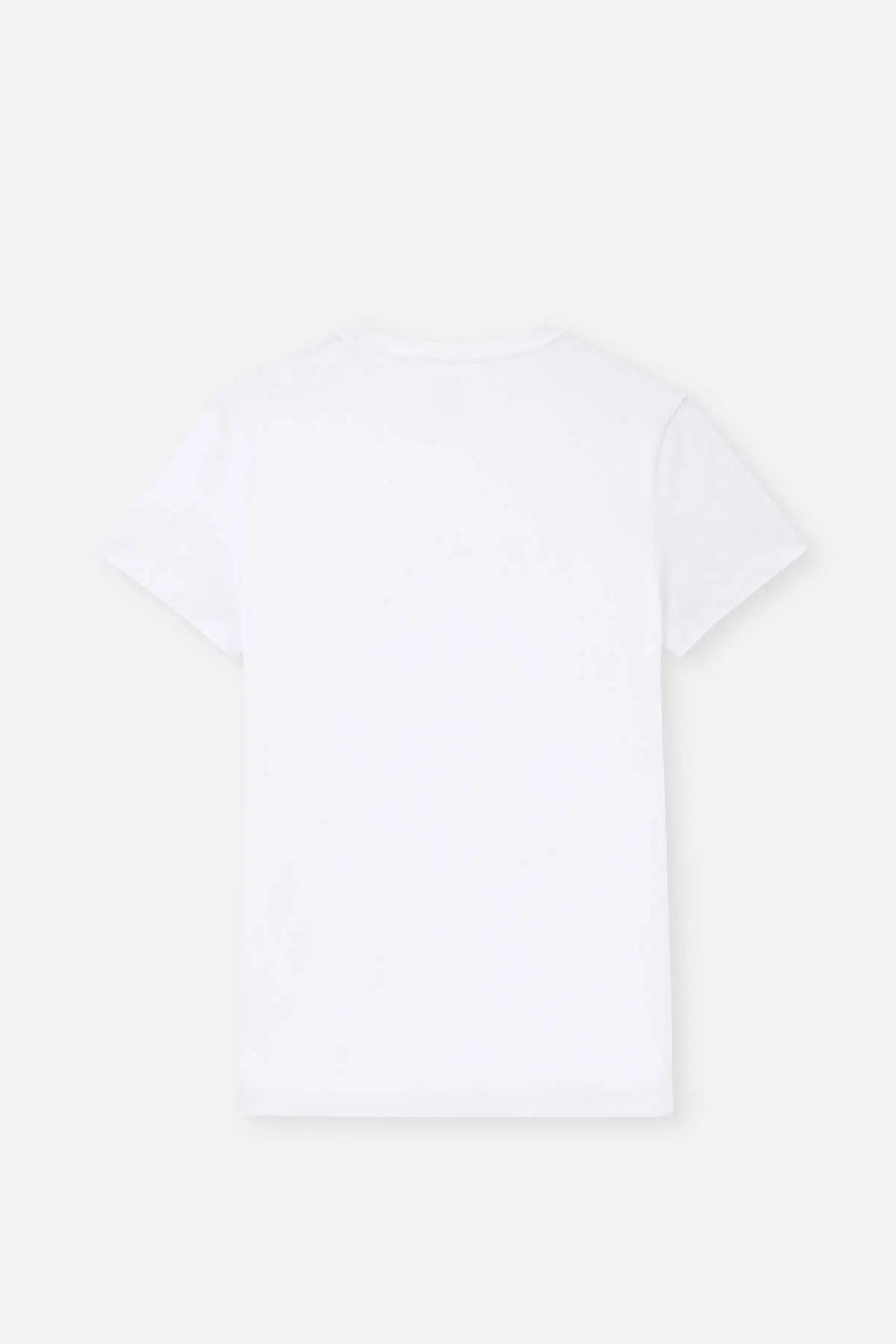 Beyaz Compact O Yaka 2'li T-Shirt