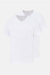 Beyaz Compact V Yaka Fanila 2'li T-Shirt