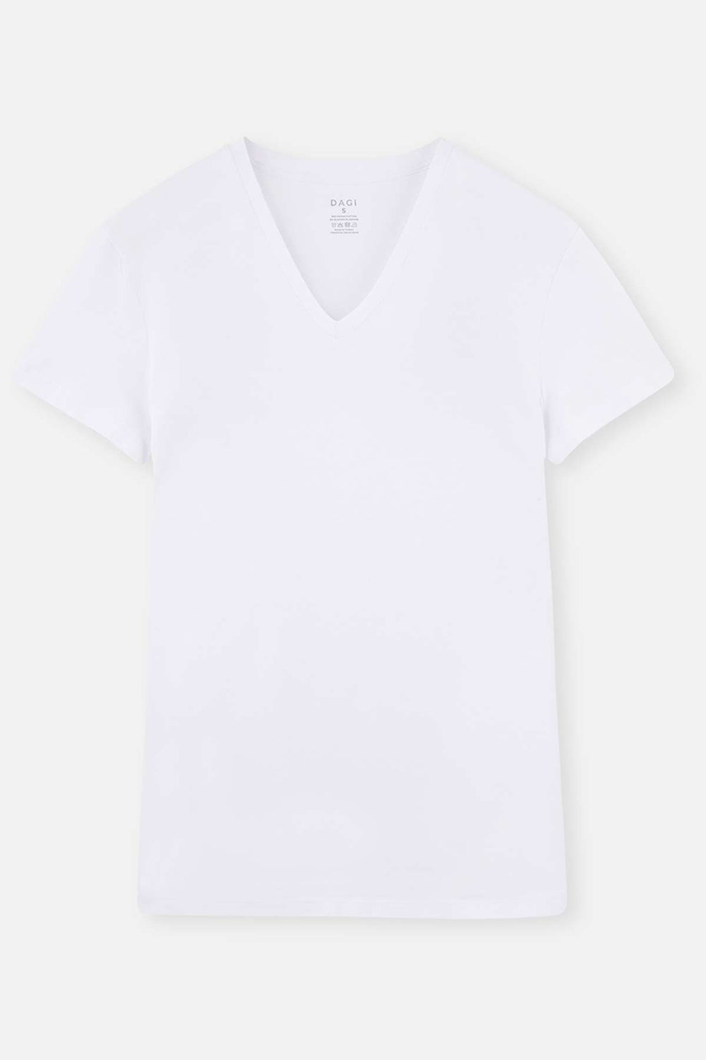 Beyaz Compact V Yaka Fanila 2'li T-Shirt