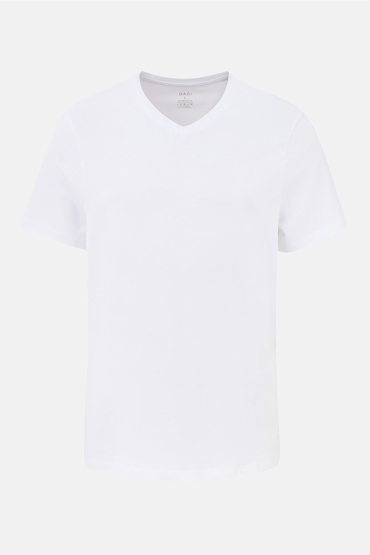 Beyaz Compact V Yaka Fanila 2'li T-Shirt