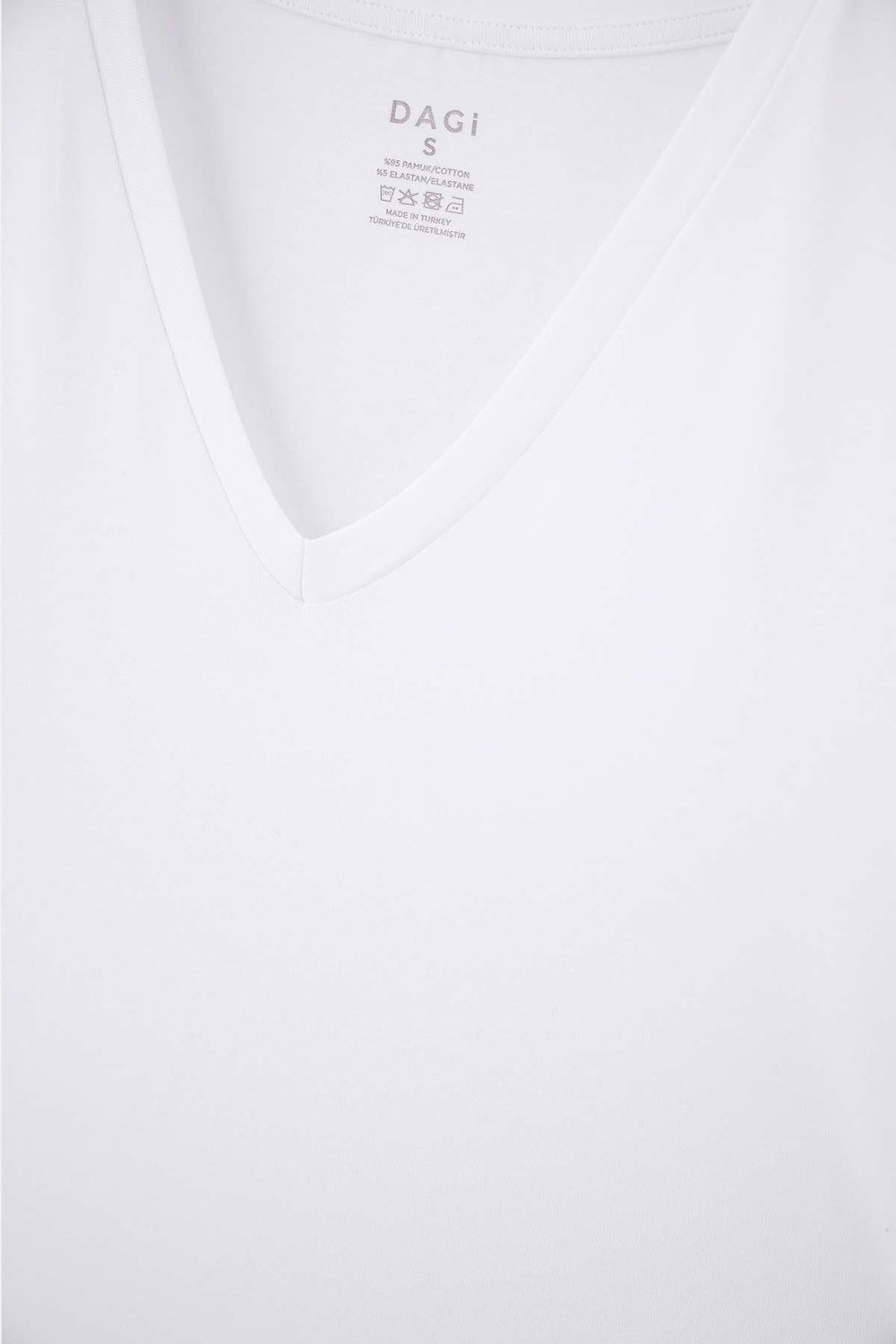 Beyaz Compact V Yaka Fanila 2'li T-Shirt