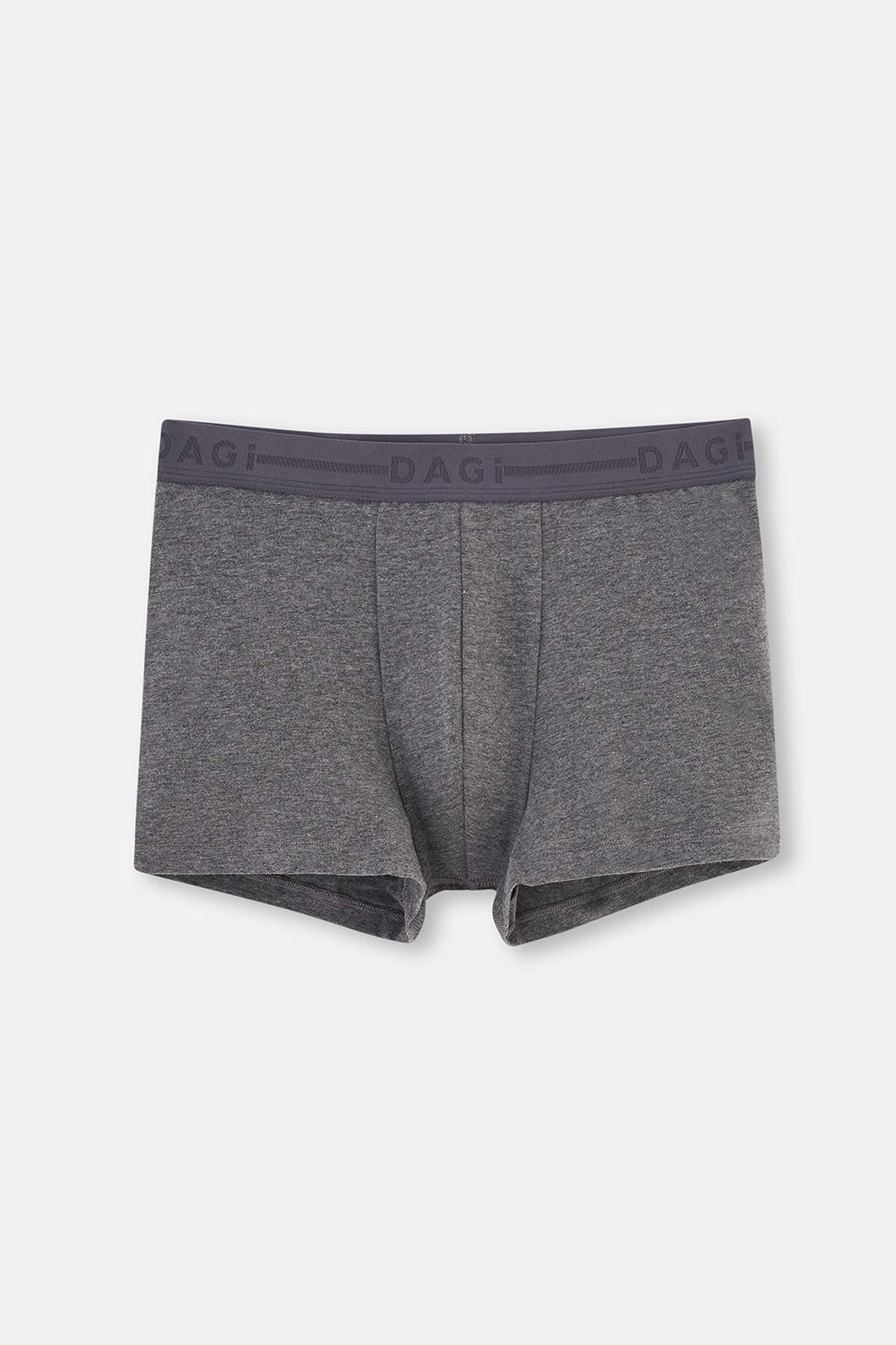 Antrasit Melanj Compact Düz Boxer