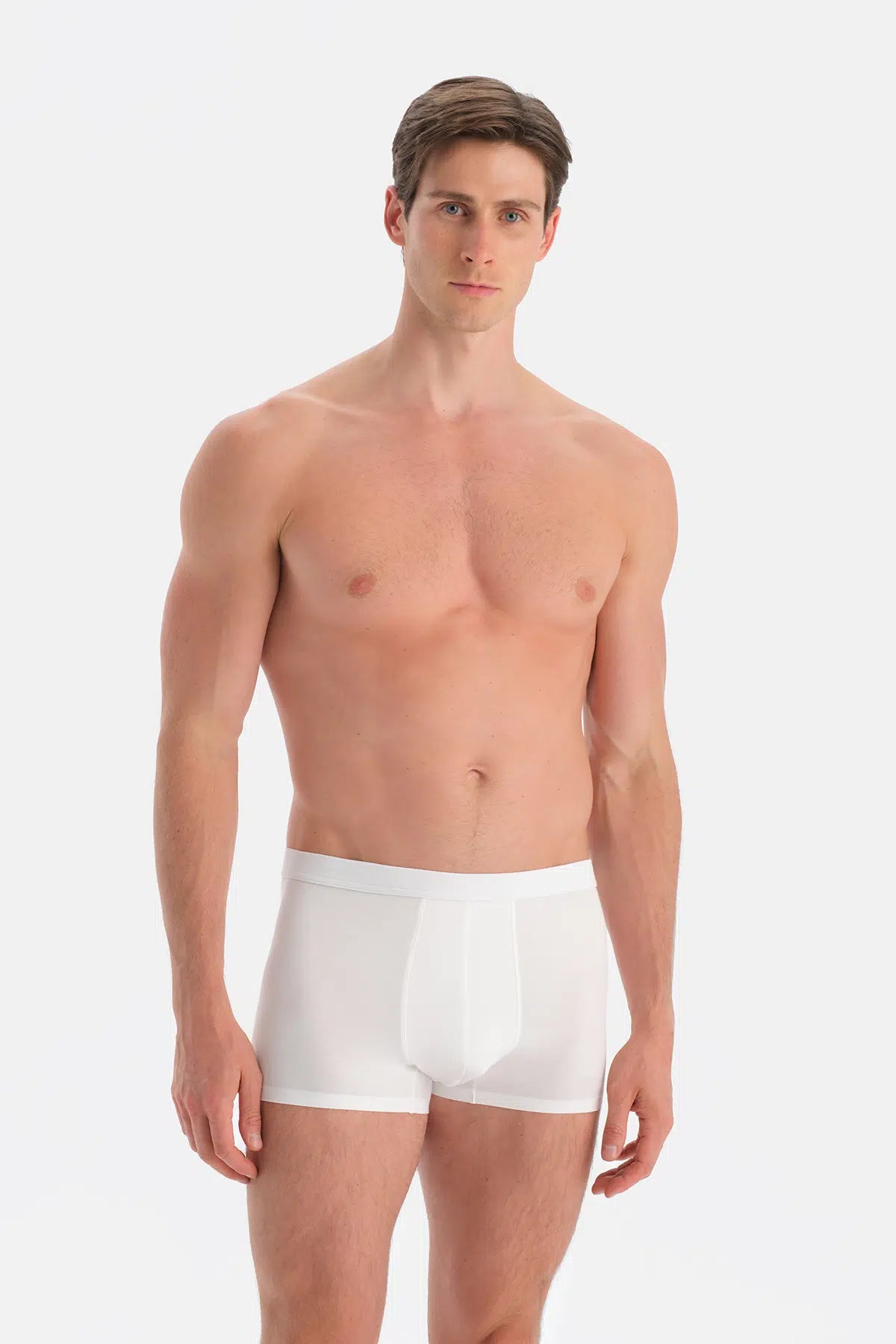 Beyaz Düz Micro Modal Boxer