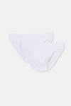 Beyaz Penye 2'li Slip Külot