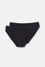 Siyah Penye 2'li Slip Külot